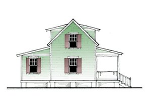 Exterior - Other Elevation 1 for Cottage House Plan #514-10 - 2 bed, 1 bath