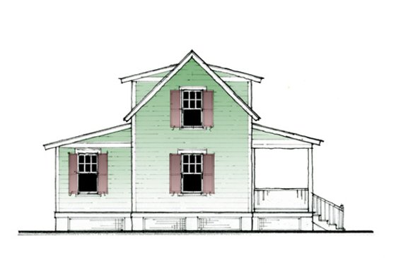 Exterior - Other Elevation 1 for Cottage House Plan #514-10 - 2 bed, 1 bath