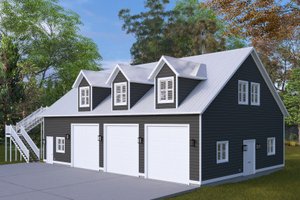 Exterior - Front Elevation 4 for Farmhouse House Plan #1060-340, 1 bath