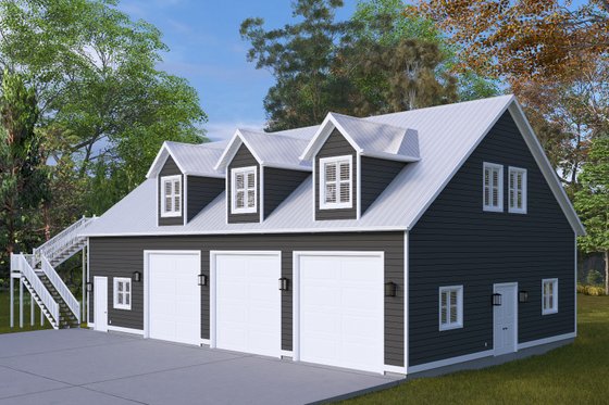 Exterior - Front Elevation 4 for Farmhouse House Plan #1060-340, 1 bath