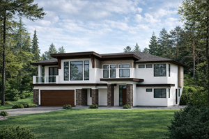 Dream House Plan - Exterior - Front Elevation for Contemporary House Plan #1100-96 - 3 bed, 2 bath