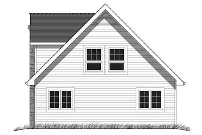 House Plan Design - Exterior - Rear Elevation for Cabin House Plan #18-4504 - 3 bed, 2 bath