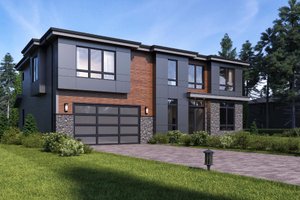 Contemporary Exterior - Front Elevation Plan #1066-51