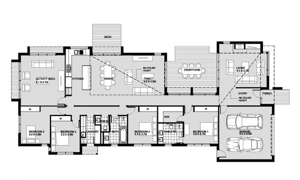 Modern Floor Plan - Main Floor Plan #496-23
