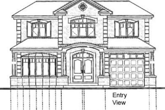 Exterior - Rear Elevation for Mediterranean House Plan #23-280 - 4 bed, 2.5 bath
