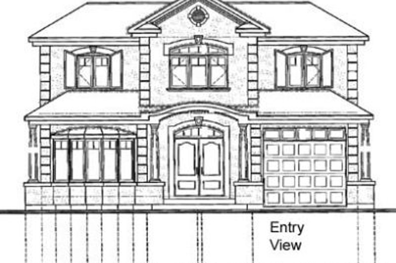 Home Plan - Exterior - Rear Elevation for Mediterranean House Plan #23-280 - 4 bed, 2.5 bath