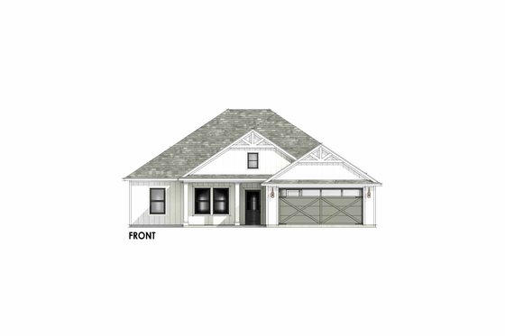 Exterior - Front Elevation 6 for Craftsman House Plan #1096-117 - 3 bed, 2 bath