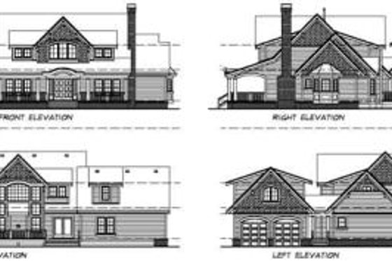 Exterior - Rear Elevation for Craftsman House Plan #47-390 - 4 bed, 3.5 bath