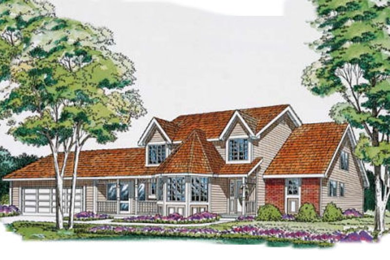 Exterior - Front Elevation 2 for Traditional House Plan #312-308 - 3 bed, 2.5 bath