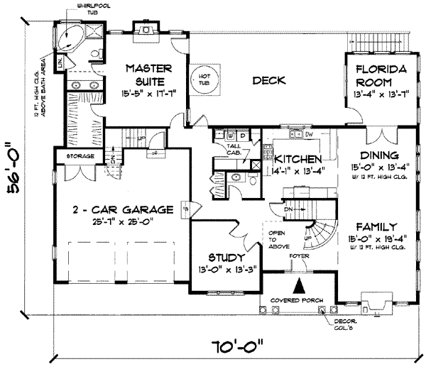 Traditional Floor Plan - Main Floor Plan #75-114