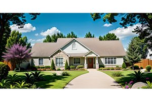 Dream House Plan - Craftsman Exterior - Front Elevation Plan #58-210