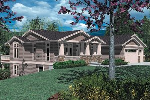 Craftsman Exterior - Front Elevation Plan #48-169