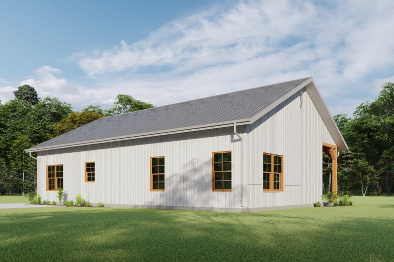 Dream House Plan - Exterior - Other Elevation 4 for Barndominium House Plan #1092-26 - 1 bed, 1.5 bath