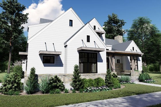 Exterior - Front Elevation 5 for Farmhouse House Plan #120-258 - 4 bed, 3.5 bath