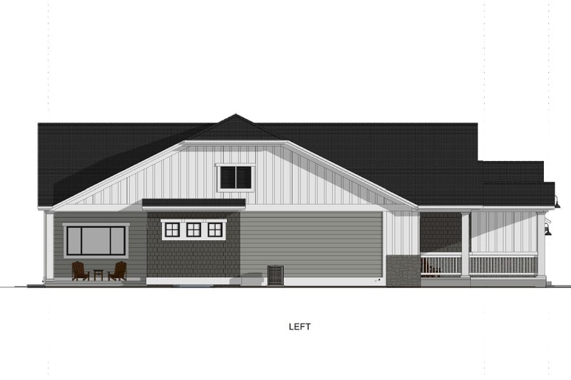 Home Plan - Exterior - Other Elevation 4 for Ranch House Plan #1069-23 - 3 bed, 2 bath