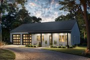 Barndominium Style House Plan - 2 Beds 2 Baths 1260 Sq/Ft Plan #430-403 Exterior 