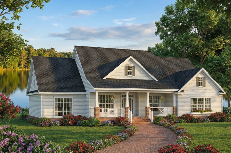 House Blueprint - Colonial Exterior - Front Elevation Plan #17-2760