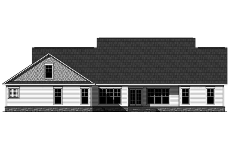 Architectural House Design - Exterior - Rear Elevation for Craftsman House Plan #21-396 - 4 bed, 3.5 bath