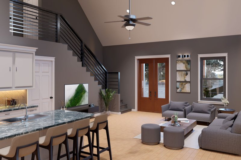 Architectural House Design - Interior - Family Room for Country House Plan #932-1301 - 3 bed, 2.5 bath