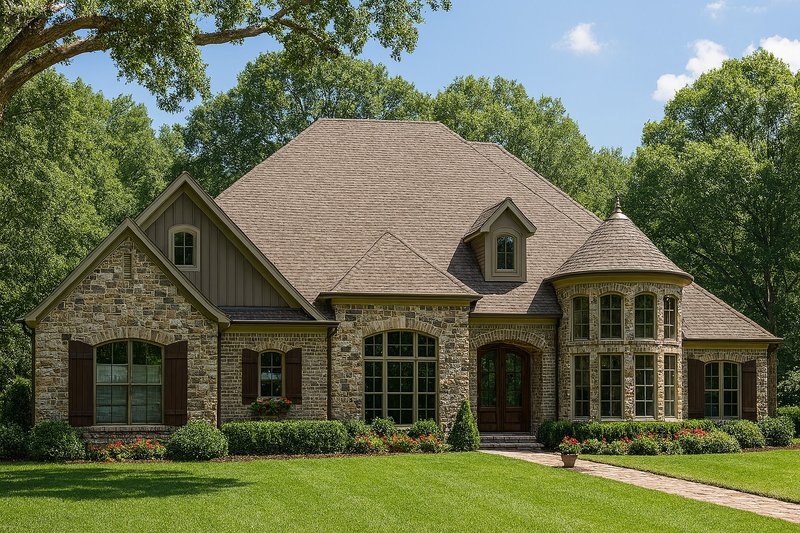 Home Plan - Country Exterior - Front Elevation Plan #17-3342
