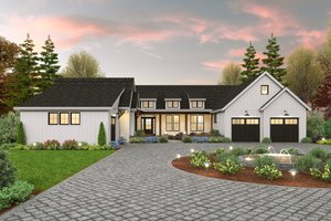 Exterior - Front Elevation 3 for Farmhouse House Plan #48-1051 - 4 bed, 4.5 bath