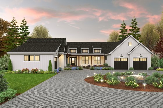 Exterior - Front Elevation 3 for Farmhouse House Plan #48-1051 - 4 bed, 4.5 bath