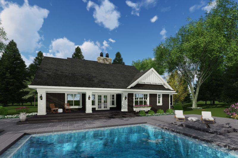 Architectural House Design - Exterior - Rear Elevation 1 for Craftsman House Plan #51-586 - 3 bed, 2.5 bath