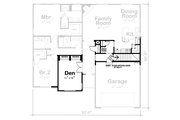 European Style House Plan - 3 Beds 2 Baths 1719 Sq/Ft Plan #20-1767 