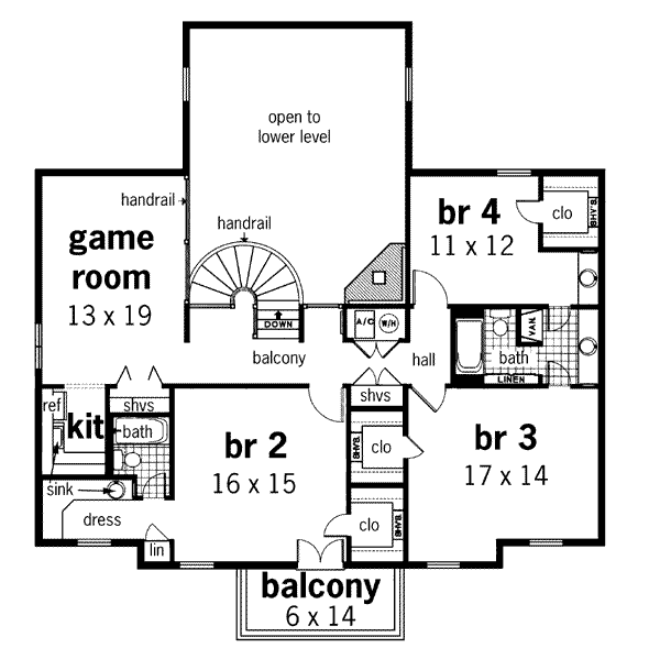 Home Plan - European Floor Plan - Upper Floor Plan #45-213