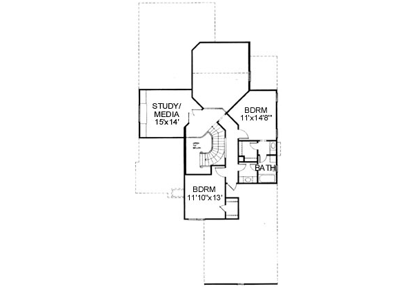 European Floor Plan - Upper Floor Plan #141-155