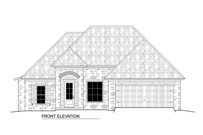 Architectural House Design - Exterior - Front Elevation 3 for Southern House Plan #1081-38 - 3 bed, 2 bath
