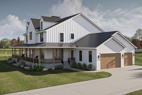 Exterior - Other Elevation for Farmhouse House Plan #455-682 - 4 bed, 4.5 bath