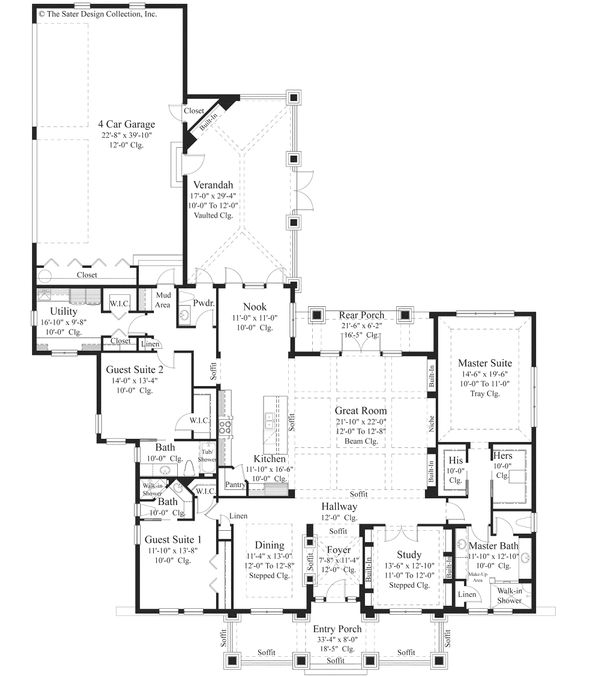 House Blueprint - Bungalow Floor Plan - Main Floor Plan #930-19