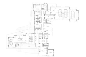 Floor Plan - Main Floor for Modern House Plan #892-36 - 4 bed, 3.5 bath