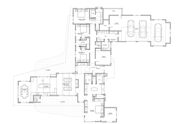 House Blueprint - Modern Floor Plan - Main Floor Plan #892-36