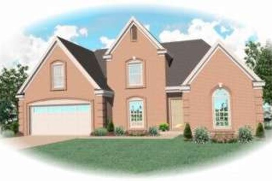 Exterior - Front Elevation for European House Plan #81-712 - 3 bed, 2.5 bath
