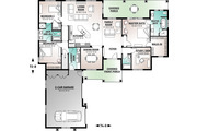 Mediterranean Style House Plan - 3 Beds 3 Baths 2489 Sq/Ft Plan #23-2223 