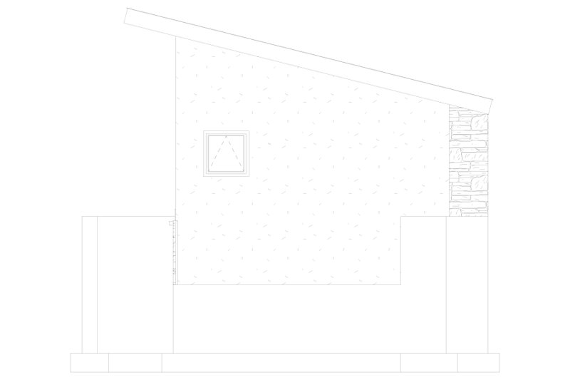 Home Plan - Exterior - Rear Elevation 1 for Modern House Plan #1060-505, 1 bath