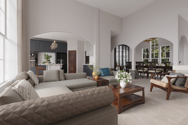 House Blueprint - Interior - Dining Room 1 for Craftsman House Plan #54-304 - 3 bed, 2 bath