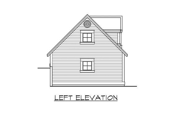 Exterior - Other Elevation 4 for Country House Plan #132-158 - 4 bed, 2.5 bath