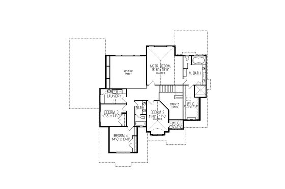 Floor Plan - Upper Floor for Contemporary House Plan #920-46 - 6 bed, 3.5 bath