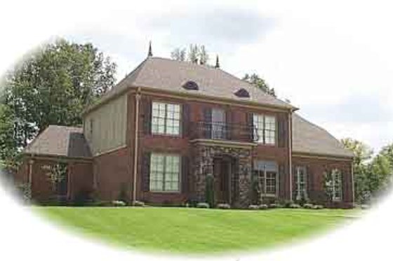 Exterior - Front Elevation for European House Plan #81-1192 - 3 bed, 3.5 bath