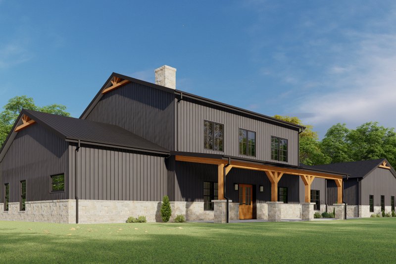 Dream House Plan - Exterior - Other Elevation 2 for Barndominium House Plan #1092-48 - 5 bed, 3 bath