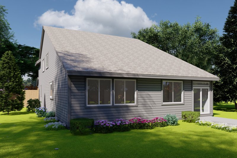House Blueprint - Exterior - Rear Elevation for Craftsman House Plan #53-757 - 4 bed, 2.5 bath