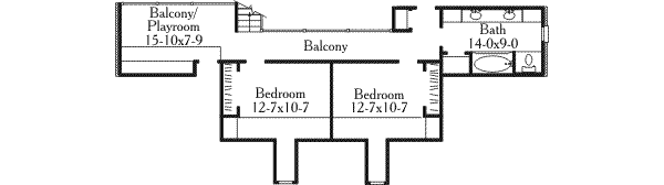Dream House Plan - Southern Floor Plan - Upper Floor Plan #406-161