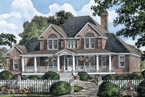 Country Exterior - Front Elevation Plan #929-36