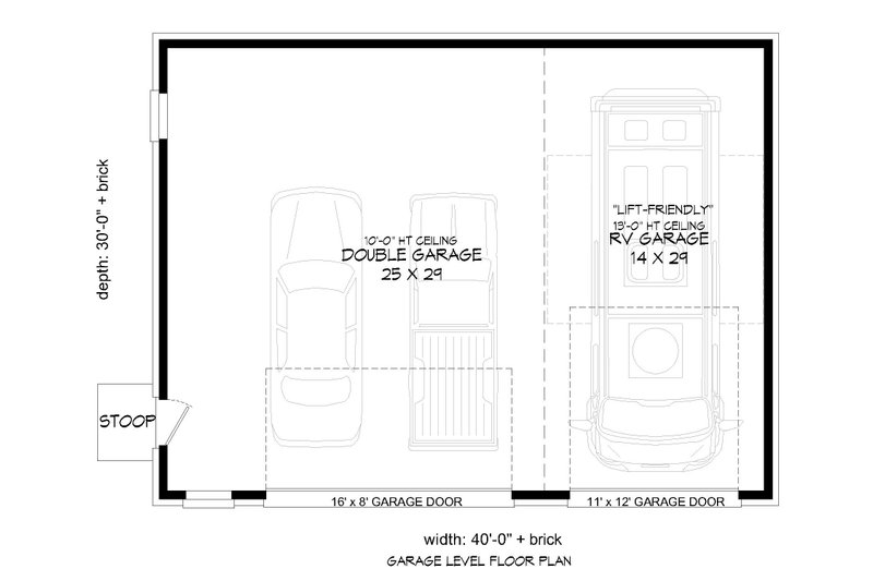 Architectural House Design - Floor Plan - Main Floor for Country House Plan #932-73, 0 bath
