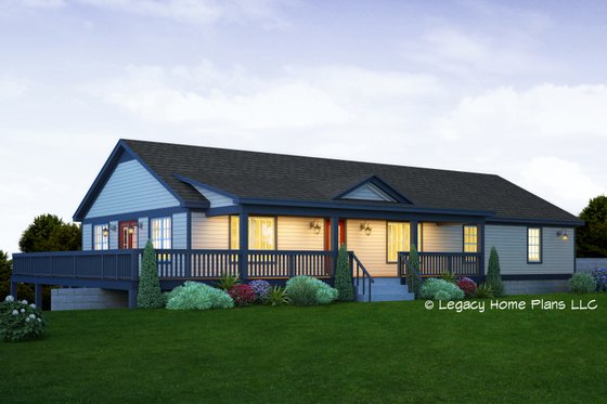 Exterior - Rear Elevation for Barndominium House Plan #932-578 - 7 bed, 5 bath