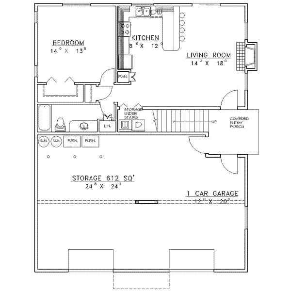 Architectural House Design - Colonial Floor Plan - Main Floor Plan #117-246