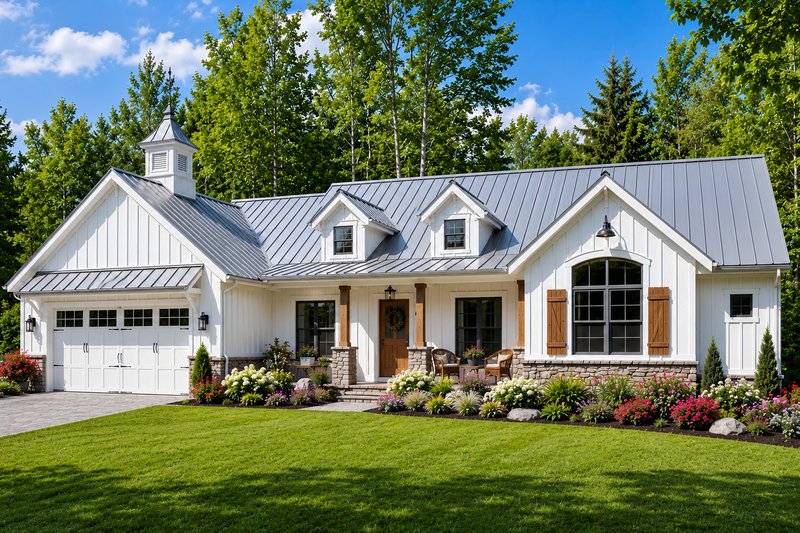 House Blueprint - Exterior - Front Elevation 3 for Farmhouse House Plan #928-426 - 2 bed, 2.5 bath